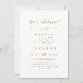 Invitation Partie d'engagement de script romantique simple en (Devant)