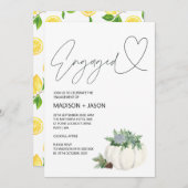 Invitation Partie d'engagement de Thanksgiving Automne (Devant / Derrière)