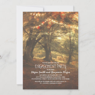 Invitation Partie d'engagement des arbres rustiques