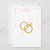 Invitation Partie d'engagement des Cercles de Bow Rose Delicy (Dos)