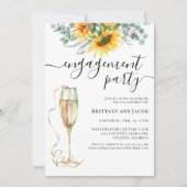 Invitation Partie d'engagement des Mariages de tournesol d'aq (Devant)