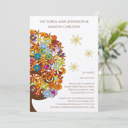 Invitation Partie d'engagement des Mariages forestiers enchan (Debout devant)