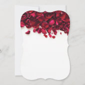 Invitation Partie d'engagement des pétales Roses d'aquarelle (Dos)