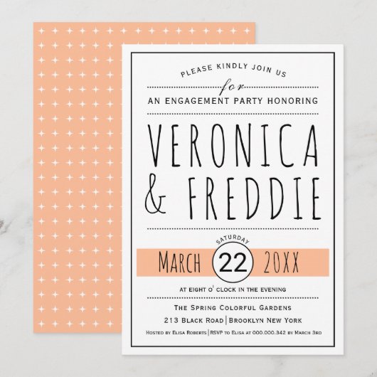 Invitation Partie d'engagement du mariage de la pêche à la ty (Devant / Derrière)