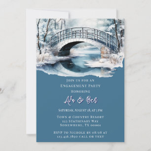 Invitation Partie d'engagement du pont du cours d'eau d'hiver