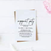 Invitation Partie d'engagement en calligraphie de Whimsical