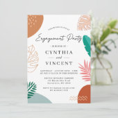 Invitation Partie d'engagement géométrique Abstrait été exoti (Debout devant)