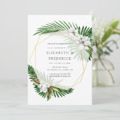 Invitation Partie d'engagement géométrique de la végétation t (Debout devant)