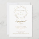 Invitation Partie d'engagement Gold Green Classic (Devant)
