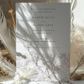 Invitation Partie d'engagement Golden Lily Elegant Pastel