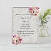 Invitation Partie d'engagement Mariage de marbre blanc Lily F (Debout devant)