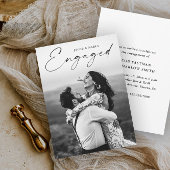 Invitation Partie d'engagement Mariage photo de script modern