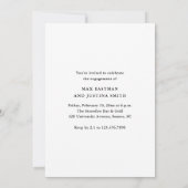 Invitation Partie d'engagement Mariage photo de script modern (Dos)