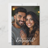 Invitation partie d'engagement mariage photo simple et modern (Devant)