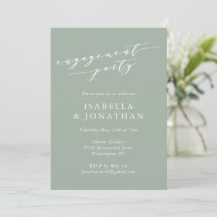 Invitation Partie d'engagement minimaliste classique de l'âge