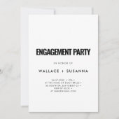 Invitation Partie d'engagement minimaliste simple (Devant)
