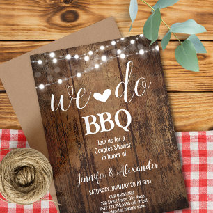 Invitation Partie d'engagement Nous faisons BBQ