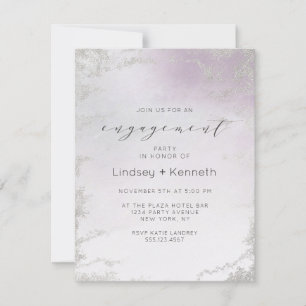 Invitation Partie d'engagement Ombre Light Purple Silver