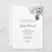 Invitation Partie d'engagement Orchidées noires et blanches (Devant)