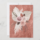 Invitation Partie d'engagement Pampas Tropicale de Blush et d (Dos)