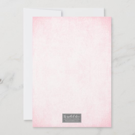 Invitation Partie d'engagement Parties scintillant rose et ar (Dos)