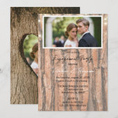 Invitation Partie d'engagement photo de l'arbre - Dégradé du  (Devant / Derrière)