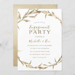 Invitation Partie d'engagement pour la couronne d'or