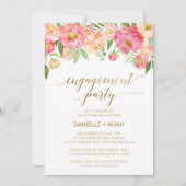 Invitation Partie d'engagement pour la pêche et les fleurs de (Devant)