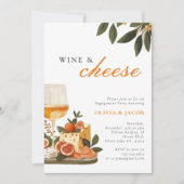 Invitation Partie d'engagement pour le vin et le fromage (Devant)