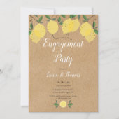 Invitation Partie d'engagement Rustic Lemon Green (Devant)
