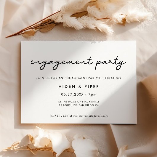 Invitation Partie d'engagement simple
