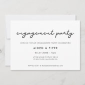 Invitation Partie d'engagement simple (Devant)
