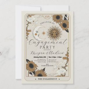 Invitation Partie d'engagement Sun Moon Aligner Couples Tarot