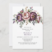 Invitation Partie d'engagement sur les couronnes blanches et (Devant)