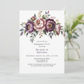 Invitation Partie d'engagement sur les couronnes blanches et (Debout devant)