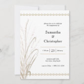 Invitation Partie d'engagement sur l'herbe sauvage naturelle (Devant)