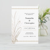 Invitation Partie d'engagement sur l'herbe sauvage naturelle (Debout devant)