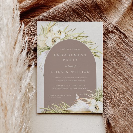 Invitation Partie d'engagement Tropiques vintages