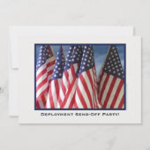 Invitation Partie d'envoi de déploiement, drapeaux américains (Devant)