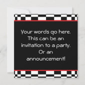 Invitation Partie des vérificateurs de course (Dos)