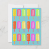Invitation Partie d'été de pingouin avec des Popsicles (Dos)