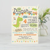 Invitation Partie d'hurlement de dinosaure d'invitation (Debout devant)