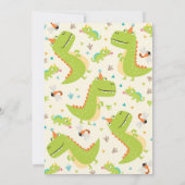 Invitation Partie d'hurlement de dinosaure d'invitation (Dos)