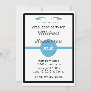 Invitation Partie d'obtention du diplôme Monogrammed 2012