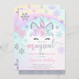 Invitation Partie d'ONEderland d'hiver d'invitation de