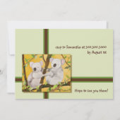 Invitation Partie douce d'anniversaire de enfant de koala (Dos)