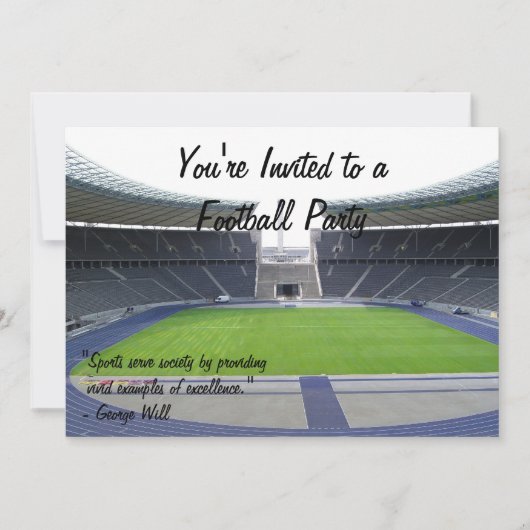 Invitation Partie du football (Devant)