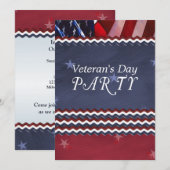 Invitation Partie du jour de vétéran patriotique (Devant / Derrière)