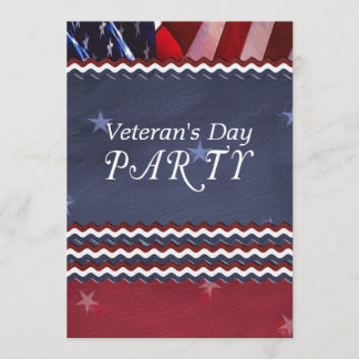Invitation Partie du jour de vétéran patriotique