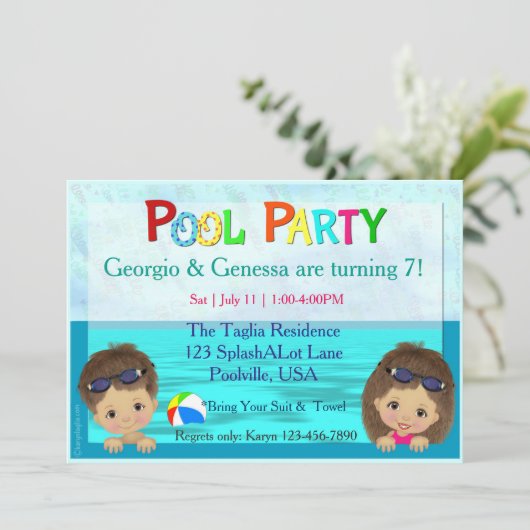 Invitation Partie du pool (Debout devant)